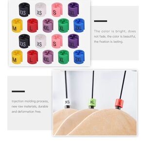 Colorful Clothing Size Markers